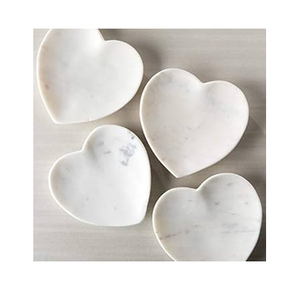 Plateau en marbre Plateau à motifs personnalisables Organisateur de bagues à bijoux en forme de cœur Plateau de service en marbre Prix supérieur - Product Image 4