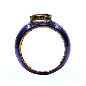 Bague Tourmaline à la mode en argent sterling 925 plaqué or pierres précieuses femmes portent une bague classique - Product Image 4