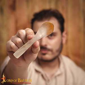 Juego de cubiertos de cabeza de cuerno de diseñador de 6 cucharas, vajilla de mesa, juego de cubiertos para ensalada, mango curvo, herramientas para servir ecológicas - Product Image 4