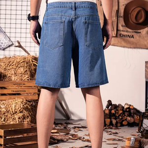New Design Top Quality Material Made <b>Men</b> Denim <b>Shorts</b> Solid Plain Color Wholesale Price <b>Men</b> Denim <b>Shorts</b> <b>For</b> Sale - Product Image 2