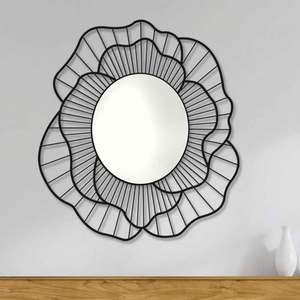 Espejo de pared de metal moderno más vendido hecho a medida con diseño floral de alta calidad para sala de estar o boda - Product Image 1