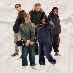 Sudaderas con capucha unisex vintage de algodón 100% de alta calidad lavado ácido logotipo personalizado - Product Image 2