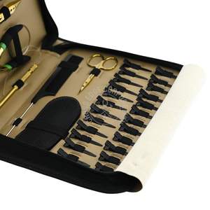 Best Choice Hair <b>Extension</b> 24pcs Hairdressing Sectioning <b>Clips</b> 3 Hole 80s Crimper Tape Weave Plier & Thread Shears Tool Kits - Product Image 2