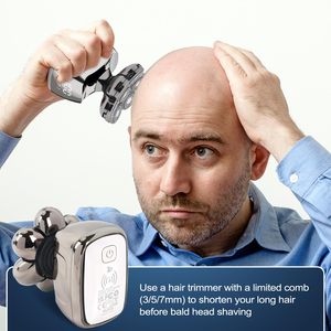 Kit de Afeitadora Eléctrica 5 en 1 Impermeable para Hombre, IPX7, Afeitadora Rotativa Húmeda y Seca con Triple Cuchilla para Uso Corporal y Aplicaciones en Autocaravanas - Product Image 3