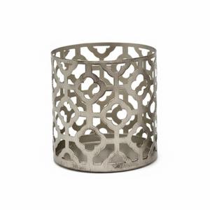 Candelabro Hexagonal de Metal Blanco Vintage, Patrón Geométrico de Rejilla, Portavelas Moderno de Hierro, Decoración de Mesa y Bodas - Product Image 5