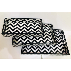 Nouvel arrivage de plateau de service vintage en bois de manguier, finition noire de luxe, best-seller, pizzas, snacks, assiettes personnalisables - Product Image 5