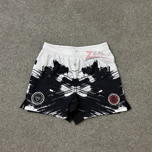 Pantalones cortos híbridos de doble capa 2 en 1 Pantalones cortos Mma Grappling Bjj Pantalones cortos Logotipos personalizados Sublimación Impreso Microstretch Hecho en Pakistán - Product Image 1