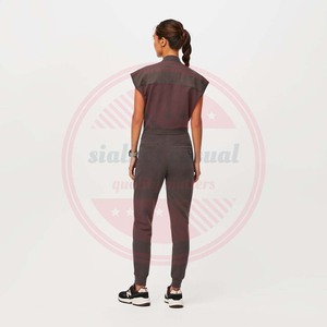 Spandex Polyester Women Hospital Medical <b>Scrubs</b> Uniforms\Wholesale Short Sleeve Medical Uniforms <b>Scrubs</b> <b>Sets</b> - Product Image 4