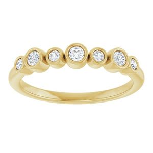 แหวนเพชร Stuller 14KY รุ่น 71844:621P เครื่องประดับแบบฝังขอบ - Product Image 3