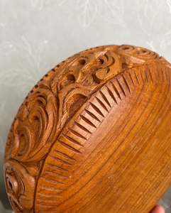 Hot Sale Handmade mango <b>Wood</b> Serving Bowl Eco-Friendly Reusable Round Dinnerware Customized <b>Carved</b> bowl for Fruits Display - Product Image 2