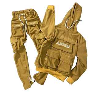 Chándal de lana holgado ajustado con logotipo bordado para hombre, chándal informal a la moda para adultos, chándal barato para correr, chándal para hombre a la venta - Product Image 6