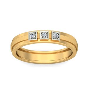 Ishi Diamonds Anillo de diamantes cultivados en laboratorio de oro de 18K para hombre - Product Image 1