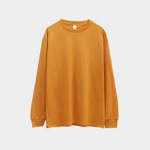 High Quality 230Gsm Solid Color Casual 100% Cotton Mens <b>Tshirts</b> Blank <b>Long</b> Sleeve T-shirt for men - Product Image 5