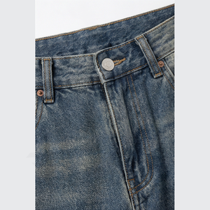 <b>Men's</b> <b>Red</b> Crystals Patchwork Denim <b>Jeans</b> Skinny Stretch Tight Fit Distressed Painted Rhinestones Ripped Trousers Wholesale - Product Image 4