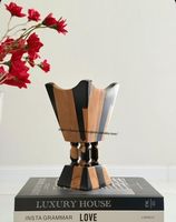 Quemador de incienso de madera de mango y resina epoxi ecológica hecho a mano FAIZA CRAFT, quemador de oud, madhkan, mubkhar, decorativo, regalo para Ramadán y Eid.