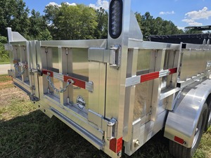 Remolque volquete de aluminio 7x14 con elevación telescópica en stock. Remolque volquete agrícola de calidad premium, resistente y fiable. - Product Image 4