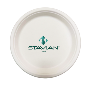 Assiettes rondes jetables écologiques 9 pouces 3 compartiments 100% biodégradables fabriquées au Vietnam OEM disponible - Product Image 2