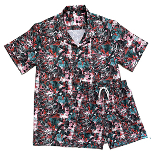 Ensemble de shorts imprimés par transfert thermique de qualité supérieure pour hommes, couleur personnalisée, nouveau tissu respirant en satin polyester/coton, ensembles décontractés d'été avec t-shirt - Product Image 4