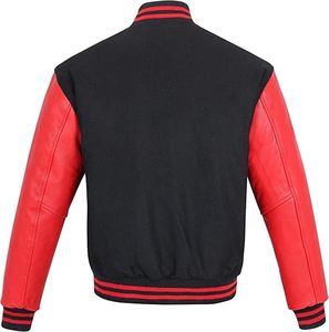 Custom <b>Men's</b> Winter <b>Thin</b> Stand Collar Varsity <b>Jacket</b> 100% Cotton Breathable Plus Size Pakistan Made College - Product Image 2