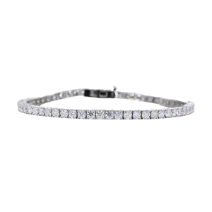 Bracelet tennis Moissanite 4mm avec diamants taille ronde VVS en argent sterling 925 - Product Image 5