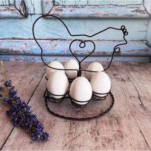 Porta Huevos Metálico Vintage de Alta Calidad Personalizable con Diseño Multifuncional Sostenible para Exhibición en la Encimera de la Cocina - Product Image 3