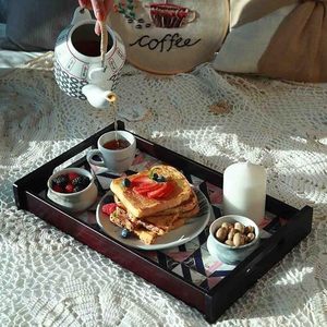 Bandeja Decorativa de Madera para Servir Frutas, Hecha a Mano, de Lujo, con Plato de Madera de Alta Calidad para Bodas - Product Image 2