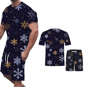 Ensemble de sport décontracté d'été, tenue de fitness et de jogging respirante grande taille, t-shirts imprimés à manches courtes - Product Image 4