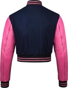 Veste en toile personnalisée vintage de taille XS pour femmes, avec support de baseball, vestes universitaires Letterman, vestes universitaires vierges en gros - Product Image 4