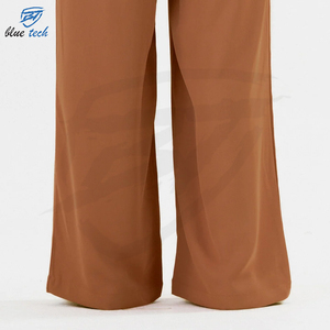 New Hot Selling Women's Mid Waist Flat Front 2 Pocket Loose Fit Casual <b>Trousers</b> Quick Dry - Product Image 6