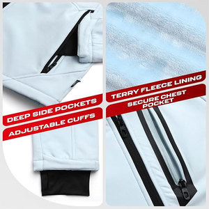 แจ็กเก็ตมีซิปด้านหน้าสำหรับผู้ชายแจ็คเก็ตบุผ้าเดนิมโยคะกันน้ำกันลมระบายอากาศกีฬาวินเทจกลางแจ้ง - Product Image 3