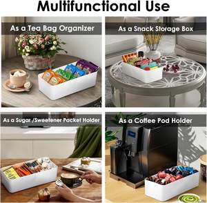 Organizador de Alimentos Plegable Moderno y Ecológico con 4 Compartimentos de Madera Divididos |   Caja de Almacenamiento Multiusos para Cocina - Product Image 3