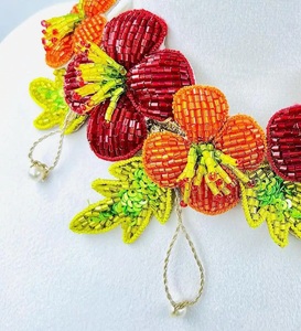 Handmade Fashion Newest Wholesale Custom Summer Colorful Gold Plated <b>Glass</b> Crystal Beaded Necklace for Women <b>Girl</b> Gift - Product Image 4
