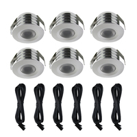 Mini projecteur LED 3W Dimmable Encastré LED Downlight Spot Set pour Extérieur 6pcs Downlight