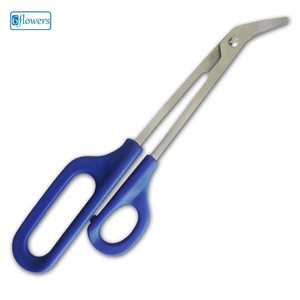 Ciseaux à ongles à lame courbée en acier inoxydable, pointe acérée, manche bleu, coupe-cuticules, outils de beauté pour adultes - Product Image 1