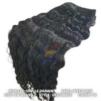 Extensions de cheveux indonésiens Remy de luxe à cuticules alignées, double trame, 100% cheveux humains bruts non traités, ondulation profonde, personnalisables