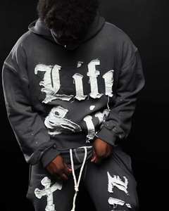 เสื้อฮู้ดปักลายสำหรับผู้ชายขายดีที่สุดเสื้อมีฮู้ดผ้าคอตตอนผสมสไตล์ใหม่สำหรับฤดูหนาว - Product Image 6