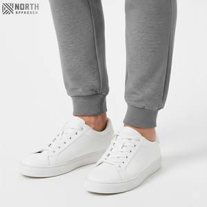 Custom Logo Lightweight Men's Plain <b>Drawstring</b> Straight Leg Casual Woolen Sweatpants Joggers Autumn <b>Trousers</b> - Product Image 3