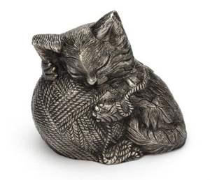 Chat Sculpture Urne Pour Animaux Souvenir Urnes De Crémation Noir pour Grossiste Taux Étranger Conçu - Product Image 4