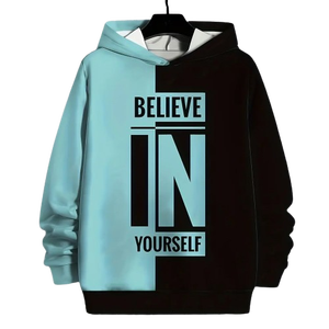 Sudadera con capucha de hombre de moda de alta calidad de algodón con logotipo personalizado/ropa de calle de moda Sudadera con capucha de gran tamaño acogedora de invierno de bloque de color 2025 - Product Image 1