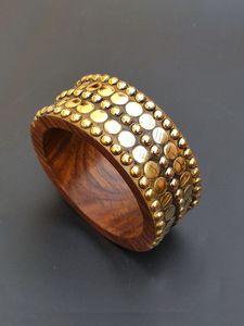 Joyería de moda Brazaletes DE MADERA DE LA India Brazaletes hechos a mano para mujeres y niñas Madera clásica - Product Image 6