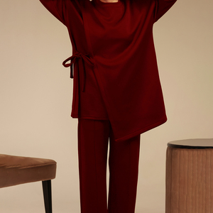 Ensemble Lounge Urbain Modeste pour Femme, Tunique Longue et Pantalon Droit, Silhouette Moderne, Design Wida Sports – Vente en Gros, Look Premium - Product Image 2