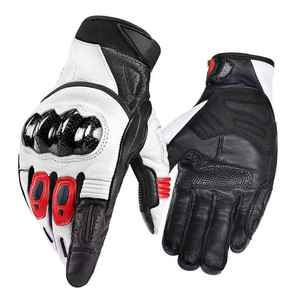 Guantes de cuero para hombre, guantes tácticos para motocross, equipo de protección para motocicleta, guantes de dedo completo para carreras, tamaño personalizado - Product Image 6