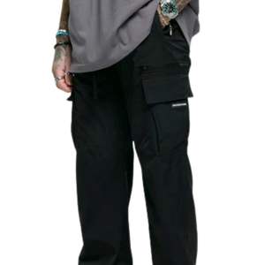 Utility <b>Pant</b> Black Streetwear Style Durable Fabric Adjustable Ankle Cuffs Hidden Zip Pockets Modern Fit Everyday Comfort - Product Image 6
