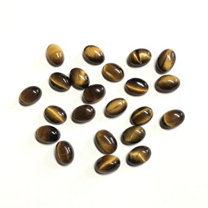 IGI Certificado 3x5mm Grado AAA Ojo de tigre natural Suelto Semi-Precioso Cabujón trasero plano Piedra preciosa óptica calibrada suave - Product Image 3