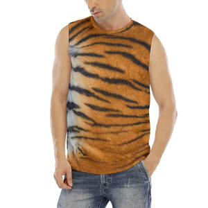 Débardeurs d'entraînement en coton vierge respirant de qualité supérieure dernière conception bon marché Logo personnalisé Muscle Fit Plain Men Tank Top - Product Image 3