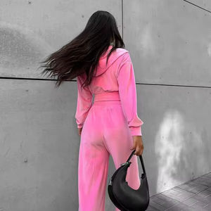 Body de Felpa Francesa con Logotipo Personalizado para Mujer, Chándal |   Conjunto Deportivo de 2 Piezas, Sudadera con Capucha y Pantalones Largos para Uso en Exteriores, Venta al por Mayor - Product Image 6