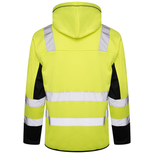Hi Vis Pullover Safety Fleece <b>Hoodie</b> Sweatshirt <b>with</b> Class 2 Reflective Tape <b>Thumb</b> <b>Holes</b> and Dual Side Pockets Safety Sweatshirt - Product Image 3