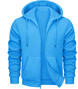 Ultra Soft Touch Fabric Winter Men's Custom Logo Fleece Streetwear Sudadera con capucha Transpirable y a prueba de viento Mezcla de algodón de manga larga - Product Image 2