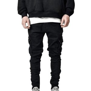 กางเกงยีนส์ผู้ชายทรงแบ็กกี้เอวยางยืดสำหรับฤดูร้อนกางเกงผ้าเดนิมทรงตรงลำลองแนวธุรกิจปักลายแบบคลาสสิกสำหรับผู้ชาย - Product Image 4