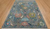 Tapis Abstraits de Luxe Marocains en Laine Faits Main et Noués à la Main, Multicolores 8x14 9x12, Écologiques, Antidérapants, pour Intérieur, 1 Pièce KC19